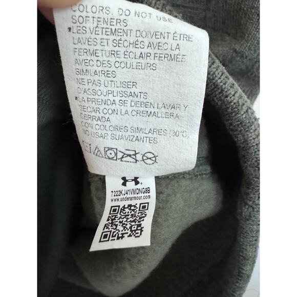 Under Armour Men’s Full Zip Fleece Vest Small Green  Performance Outdoor Layer - Picture 4 of 7